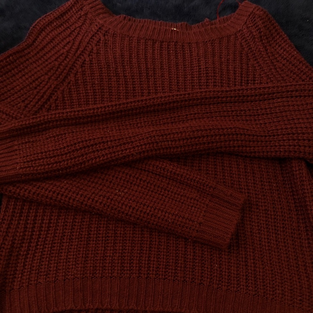 Burgundy long sleeve shirt